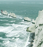 The Needles chalk cliffs