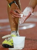 Chalk for athletes grip