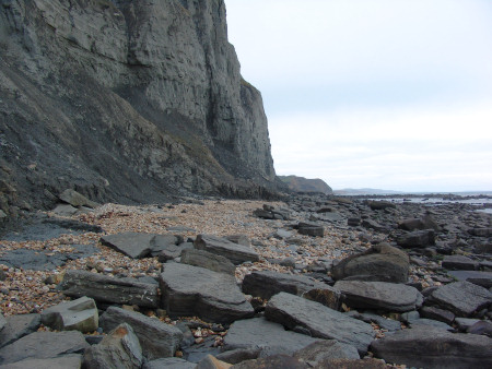Fallen rocks at Seatown Dorset