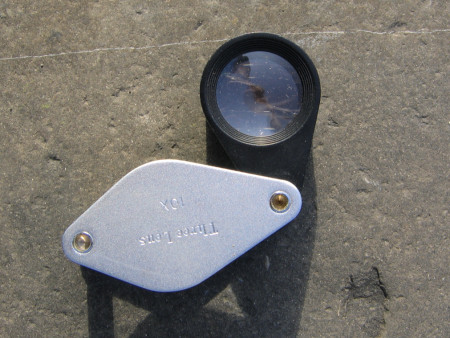Fossil hunting hand lens